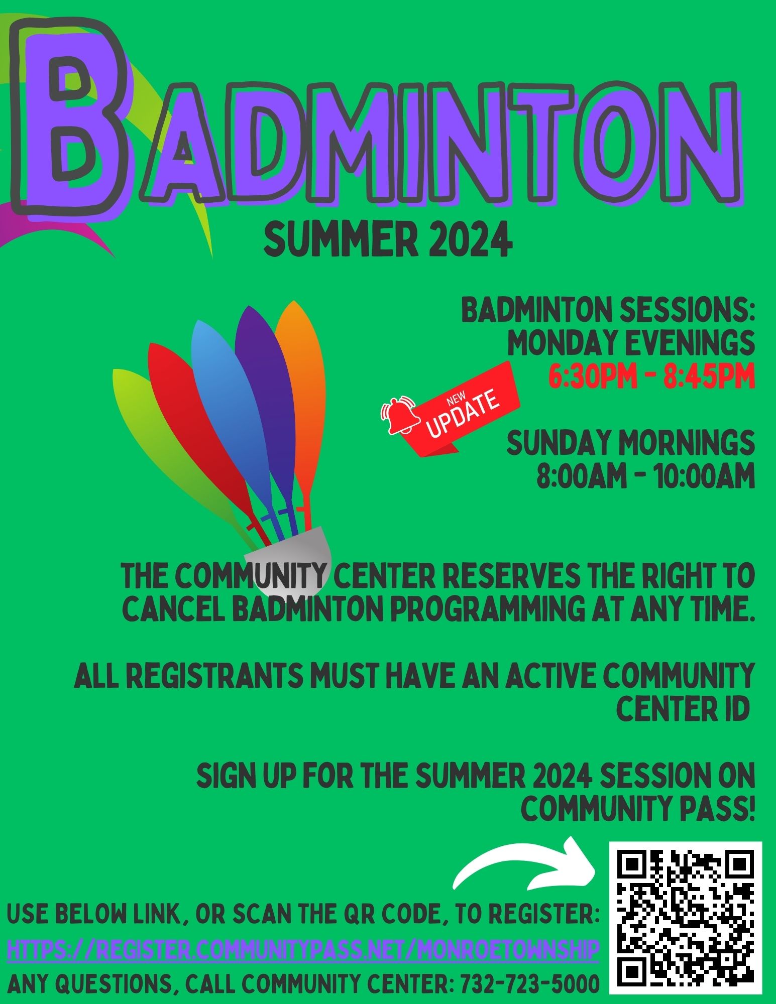 Summer 2024 Open Badminton