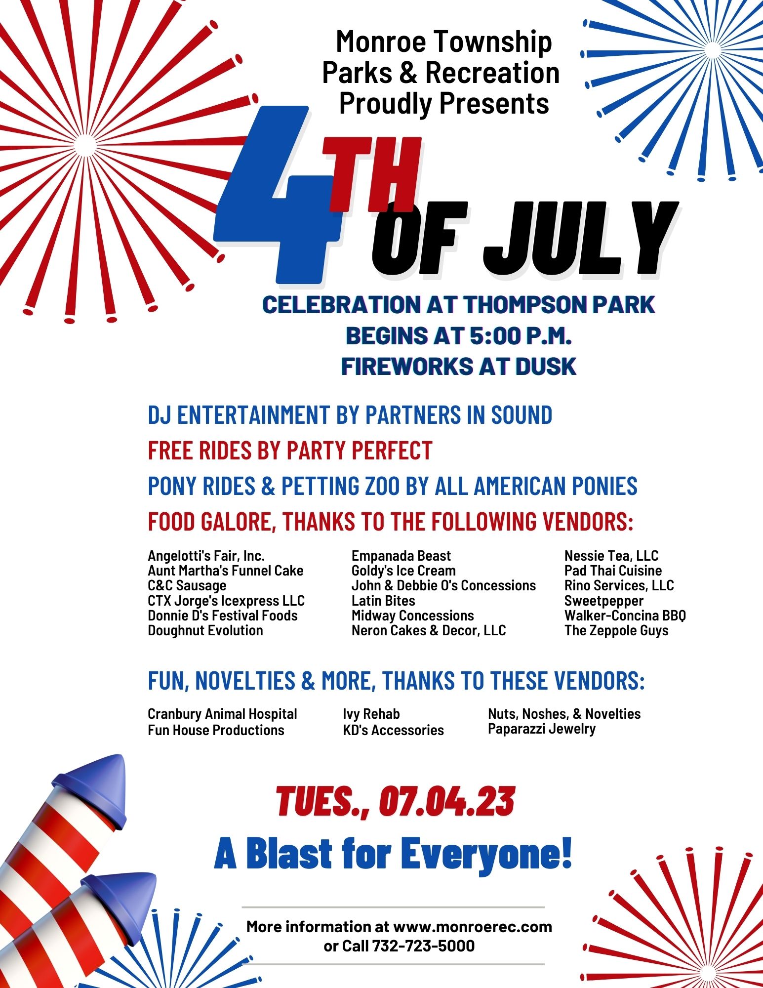 4th Of July with Vendors Flyer