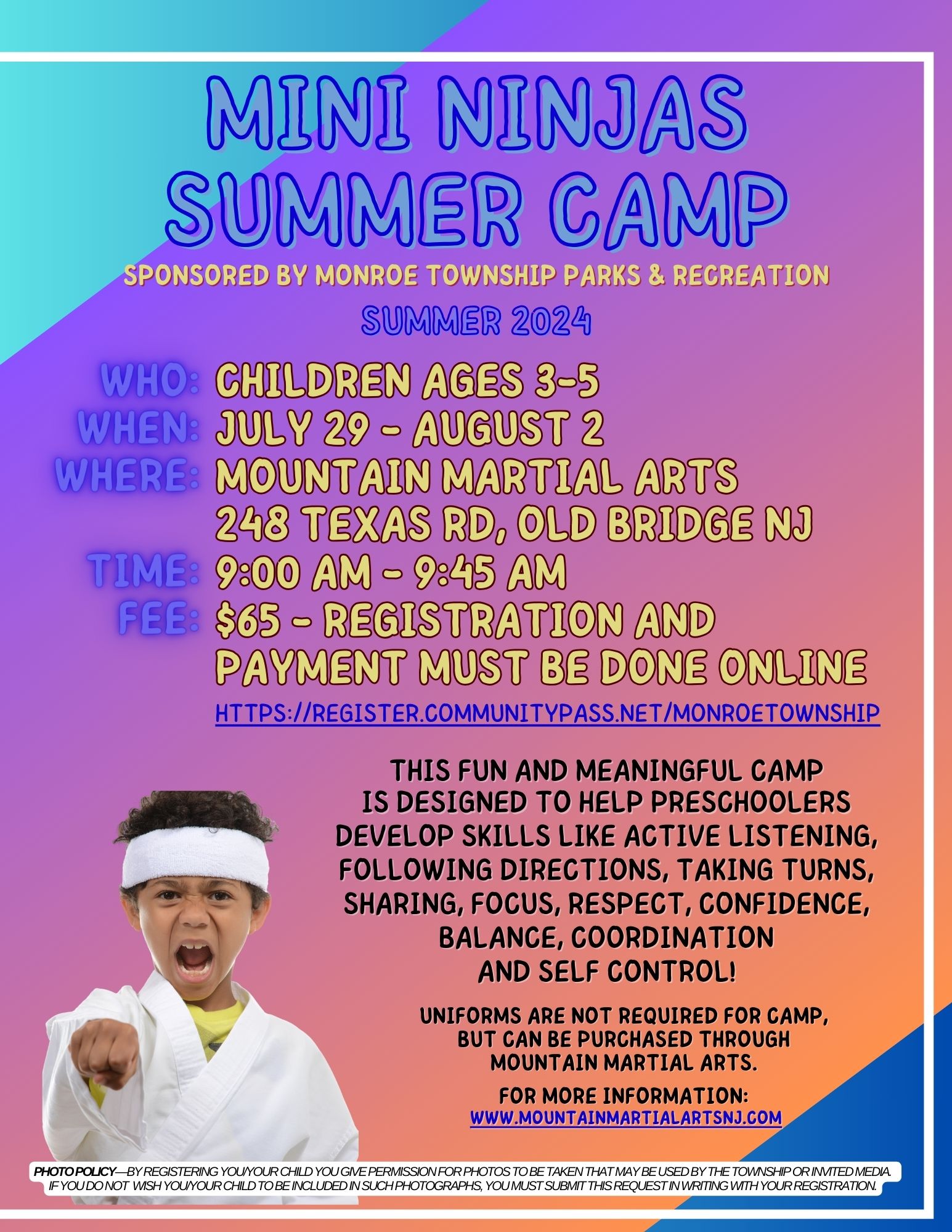 MINI NINJAS SUMMER CAMP 2024