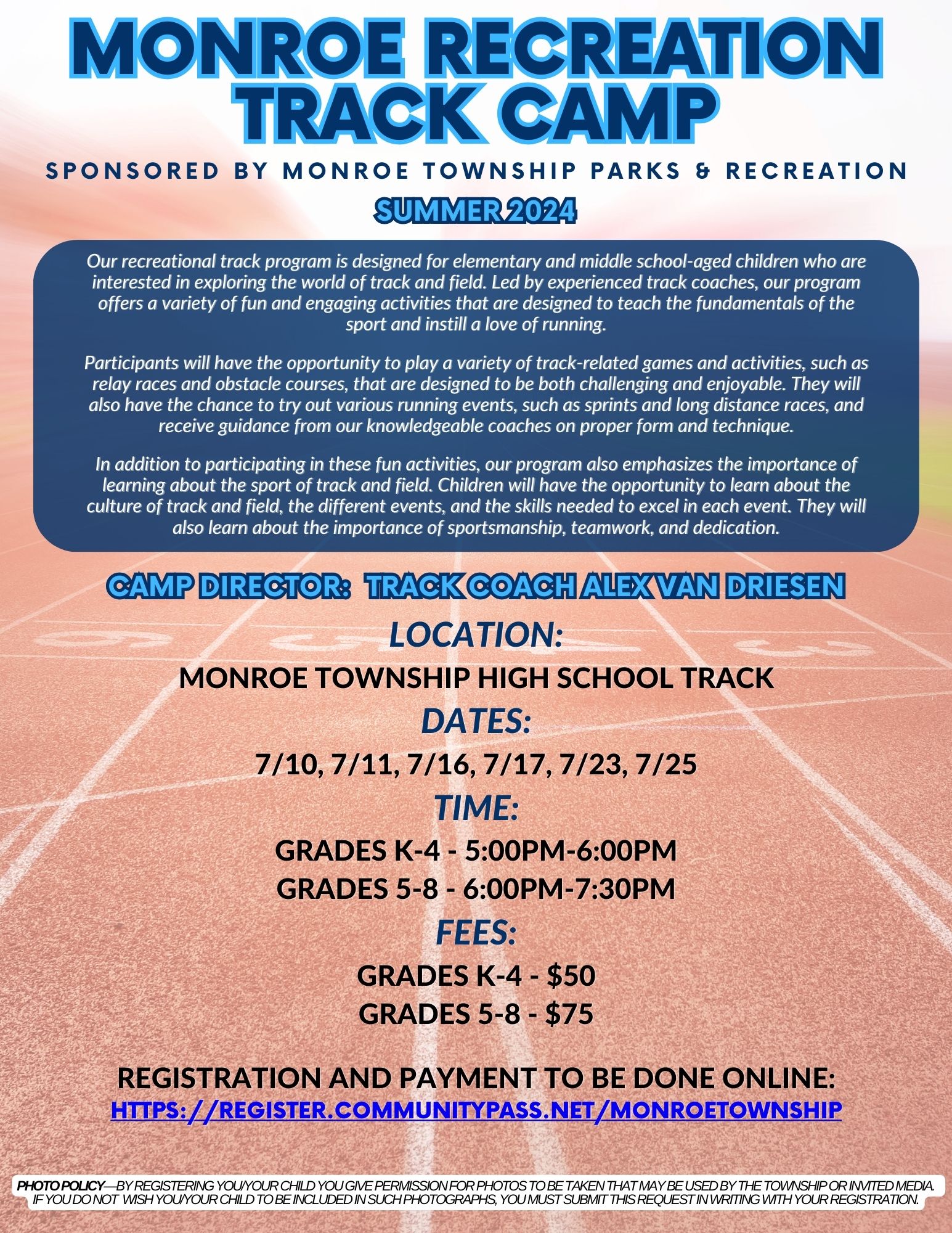 MONROE REC TRACK CAMP 2024