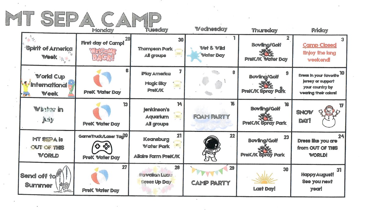 MTSEPA CALENDAR 2026